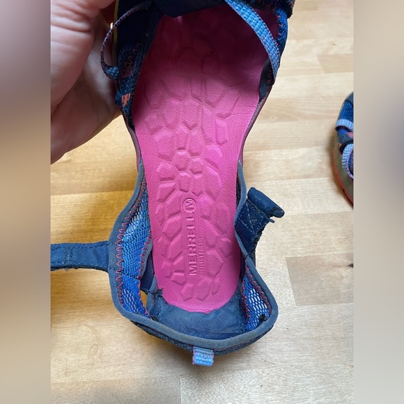 Merrell Hydro Monarch Sandal Velcro Adjustable Strap Outdoor 7M Big Girl Shoe - Picture 3 of 16